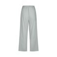 thumbnail image 5 of Women Fashion High Waisted Wide Leg Pants Drawstring Elastic Trousers Comfy Straight Leg Long Pants With Pockets, 5 of 5