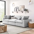 thumbnail image 1 of Modway Commix 3 Piece Down Filled Overstuffed Sectional Sofa Set in Light Gray, 1 of 10