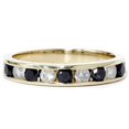thumbnail image 1 of 1ct Treated Black Diamond Wedding 14K Yellow Gold Womens Channel Set Band, 1 of 3