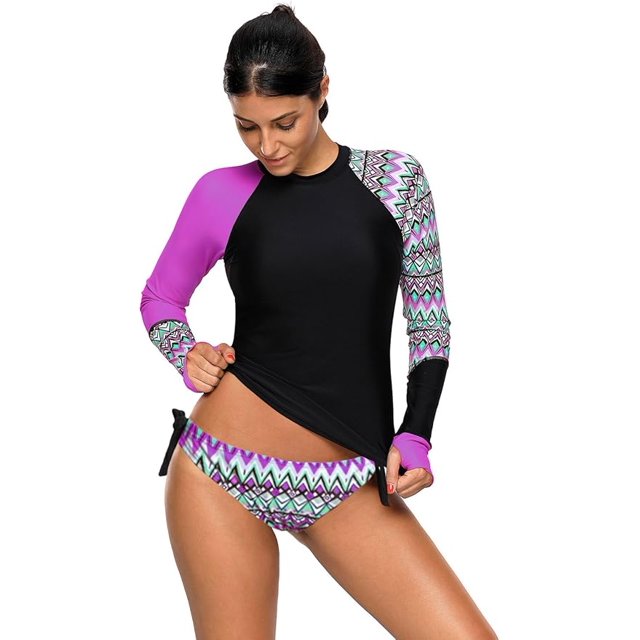 Débardeur à Manches Longues pour Femmes, Protection UV, Maillot de Bain