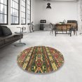 thumbnail image 3 of Ahgly Company Indoor Round Abstract Copper Green Southwestern Area Rugs, 7' Round, 3 of 6