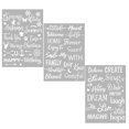thumbnail image 3 of yingyy 3 Pieces/Set Word Stencil Alphabet Letter Template DIY Crafting Student Show as Picture 1Set, 3 of 6