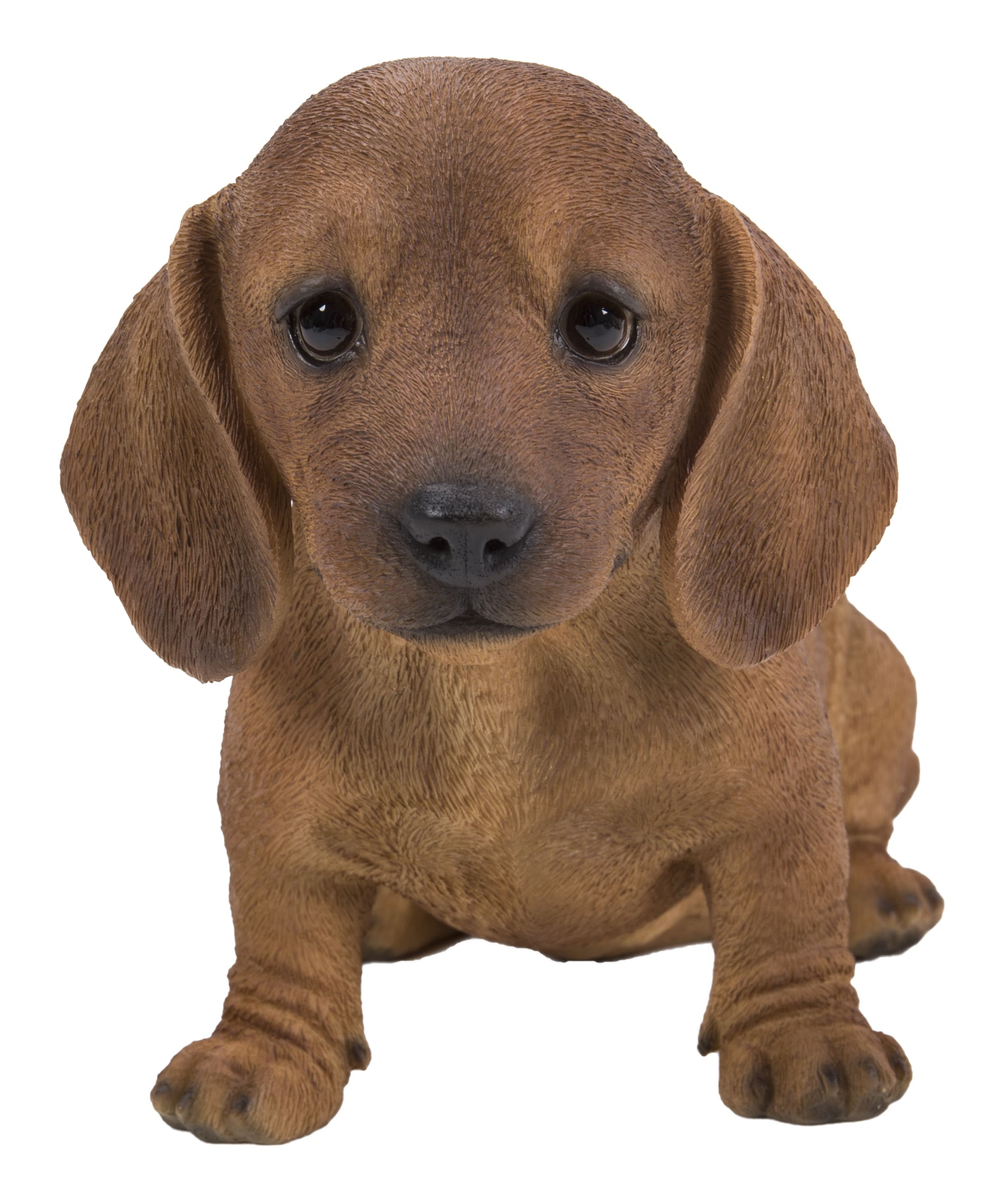 Garden Decor Animal Statue Brown Dachshund Sitting Statue