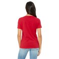 thumbnail image 2 of Bella Canvas 6405 Missy Jersey T-Shirt à Manches Courtes à Col en V, 2TG, Rouge, 2 of 3