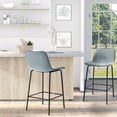 thumbnail image 2 of HOMCOM Bar Stools Set of 2, Microfiber Cloth Upholstered Bar Chairs, 2 of 10
