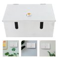 thumbnail image 2 of Boîtier de Protection Verrouillable en Acier Inoxydable Robuste 2-Gang Étanche pour Prise Électrique Protection Murale pour Maison et Bureau, 2 of 8