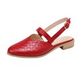 thumbnail image 1 of XZNGL Chaussures Plates à Bout Pointu pour Femmes Chaussures Décontractées Tissées Sandales Confortables Unies, 1 of 9
