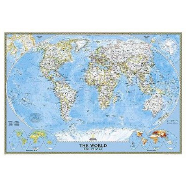 National Geographic: World Classic Wall Map (43.5 X 30.5 Inches)