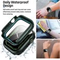 thumbnail image 4 of XiHAMA 2 in 1 Waterproof Case Compatible with Apple Watch Screen Protector 44mm SE 2nd Gen Series 6 5 4, 360 Protective Glass Face Cover Hard PC Bumper + Back Frame for Watch Accessories, 4 of 8