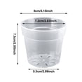 thumbnail image 3 of TIELUTT Transparent Nursery Flowerpot 5 Packs Transparent Flowerpot Suitable for Flower with Handle Small Resin Flower for Indoor Extra Large Flower Indoor Flower Indoor Variety Pack, 3 of 8