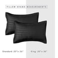 thumbnail image 2 of Mocassi Cozy & Soft 8-Piece Bedding Set - Includes Comforter, Smart Sheet Set, Bed Skirt, Matching Pillowcases and Shams, Striped Design, King/California King, Black Comforter Set, 2 of 7