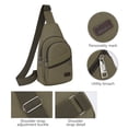thumbnail image 4 of Sale Today Clearance! Canvas Sling Bag Crossbody Backpack Shoulder Casual Rucksack For Men Women, 4 of 6