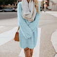 thumbnail image 2 of 2025 Robe Chandail pour Femmes Femmes Chandail d'Hiver Tricot Robe d'Hiver pour Femmes Fête Col Roulé Chaud Manches Longues Robes Chandail Poche, 2 of 7