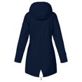 thumbnail image 4 of Imperméable pour Femmes, Vestes de Pluie à Rayures Pures Doublées, Imperméables, Extérieur, Grande Taille, à Capuche, Légères, 4 of 6