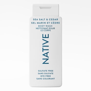 Nettoyant pour le corps Native pour femmes et hommes, parfum de sel marin et cèdre, ingrédients d’origine naturelle, sans sulfates, fraîcheur pendant 24 heures, 532 mL