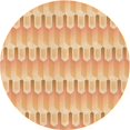 thumbnail image 1 of Ahgly Company Tapis d'Intérieur Ronds Transitionnels Orange Lavables à la Machine, 6 Pieds Rond, 1 of 7