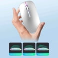 thumbnail image 3 of HAOANsouris Mode Bluetooth Silencieuse à Chargement Sans Fil pour Ordinateur Portable 2.4G+BT5.2 Souris Sans Fil Noire, 3 of 5