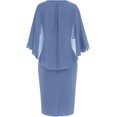 thumbnail image 2 of Hanna Nikole Robe à Manches Cape en Mousseline pour Femme, Grande Taille, Flatteuse, à Volants, avec Strass, Robe Crayon, 2 of 4