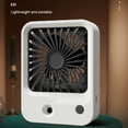 thumbnail image 2 of Spray Misting Fan 3 Gear Handheld Rechargeable Portable Travel Air Fans Moisturizing Cooling Humidifier Personal Mister White, 2 of 9