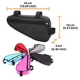 thumbnail image 4 of fastboy Mountain Bicycles Front Tube Frame Storage Bag Road Bikes Anti-scratched Triangular Pouch Keys Cellphone Saddle Holder Black 1Set, 4 of 6