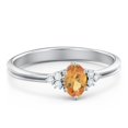 thumbnail image 1 of Birthstone Oval Ring with Shoulder Accents - Citrine (November), 1 of 5