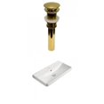 thumbnail image 1 of American Imaginations 23.82-in. W 1 Hole Ceramic Top Set In White Color - Overflow Drain Incl. AI-30748, 1 of 9