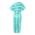 thumbnail image 4 of Ladies Sexy Slant Collar Off Shoulder Waist Striped Irregular Slit Dress, 4 of 5