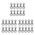 thumbnail image 2 of Ruiboury 10pack/lot Carabiners Lobster Claw For Keychain - Strong And Functional Accessories For Easy Key Swimming black 3Set, 2 of 6