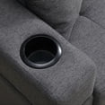 thumbnail image 4 of Cosmic Homes Bexen Sectionnel Réversible 2 Pcs, Revêtement en Tissu, Canapé Gris avec Porte-Gobelet, 4 of 5
