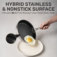 thumbnail image 3 of Ceramax Etched Black 10 Inch Nonstick Ceramic Stainless Steel Fry Pan Tri-Ply Induction Ready Dishwasher Safe Cookware, 3 of 7