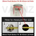 thumbnail image 3 of 38mm Matt Black Dual Flush Toilet Cistern Push Button, 3 of 5