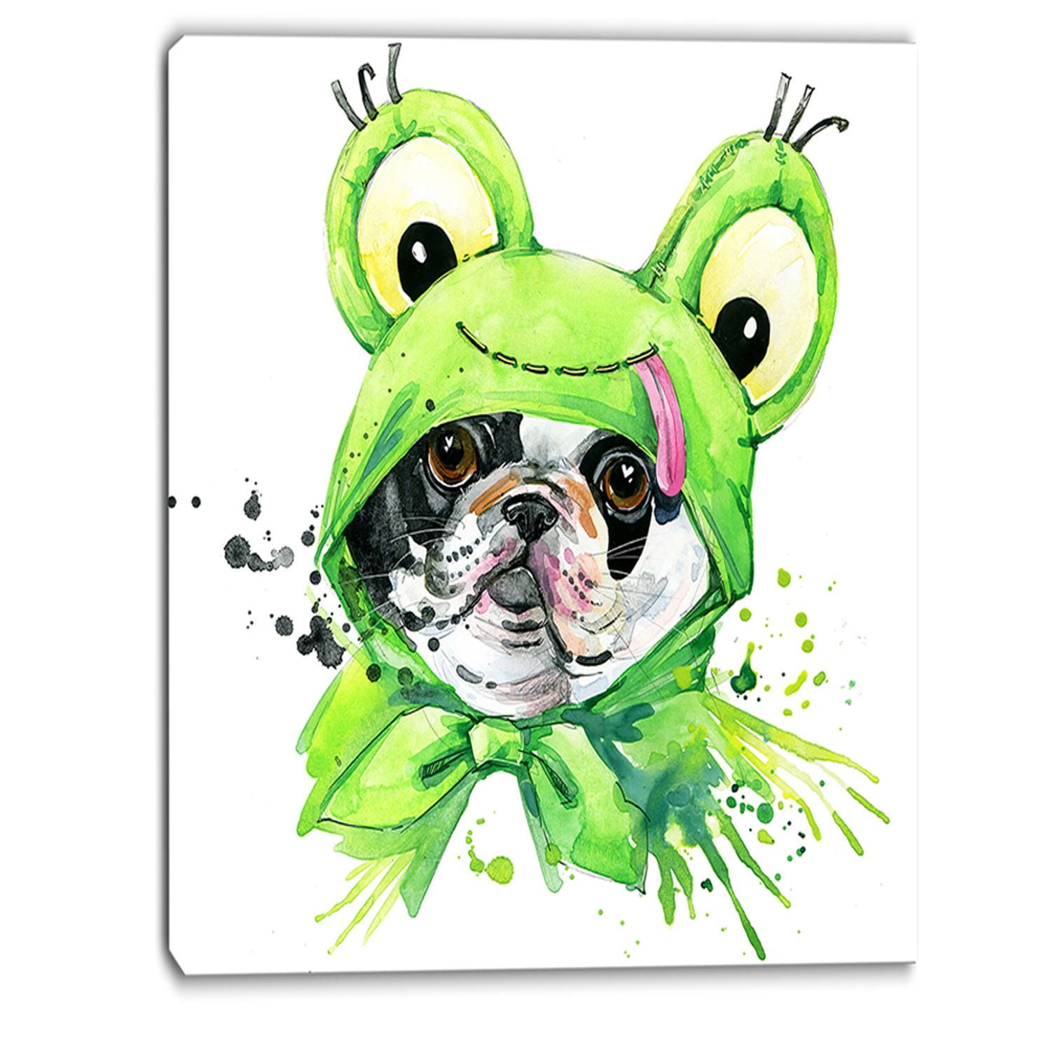 Impression sur toile « French Bulldog Illustration » Design Art