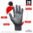 thumbnail image 5 of LINCONSON 20 Pack Ultimate Grip Construction Mechanic Work Gloves PU Coated (Large, Black), 5 of 5
