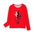 thumbnail image 4 of RXIRUCGD Chemises à Manches Longues pour Filles, Col Rond Mignon, Blouses Décontractées Élégantes (Rouge, Taille : 7 Ans), 4 of 5