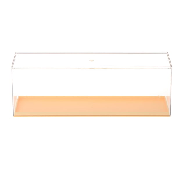 Langgg Clear Storage Box Clear Display Case for Action Figurines Figure Green Small Model Yellow 30x7.8x10.5cm