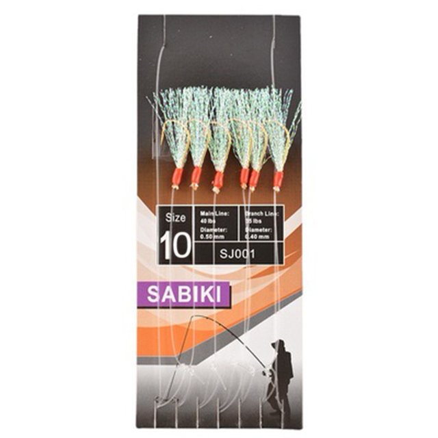 5Pcs/Pack Sabikis Soft Fishing Lure Rigs Bait Jig Lure Feather Lure Herring Bait