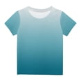 thumbnail image 1 of Plebaso T-Shirt à Manches Courtes pour Bébés Garçons Filles, Couleur Dégradée, Col Rond, Haut, Vêtements d'Été pour Bébé, 1 of 3