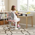 thumbnail image 2 of Costway Kids Desk Chair with Double Back Support Adjustable Height Upholstered Computer Chair Pink, 2 of 10