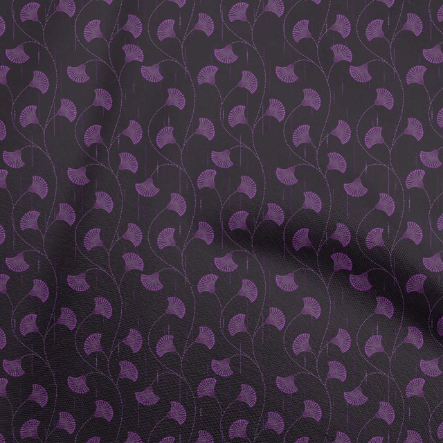 oneOone Rayon Purple Fabric Floral Sewing Craft Projects Fabric Prints By Yard 56 Inch Wide