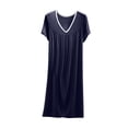 thumbnail image 1 of LOVZFMLL Robes pour Femmes Robe T-Shirt Maxi à Manches Courtes Nuisette Super Douce et Confortable Pyjama Chemises de Nuit Tenue de Détente Décontractée Vêtements de Nuit, 1 of 7
