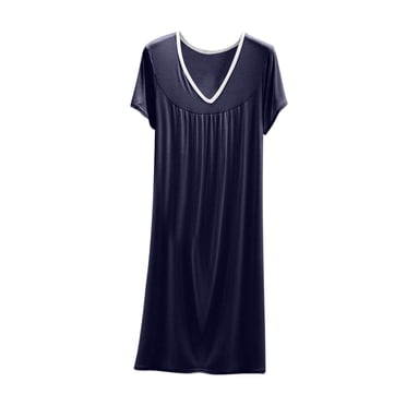 LOVZFMLL Dresses for Women Short Sleeve Maxi T-Shirt Dress Nightdress Super Soft Cozy Pajama Nightgowns Casual Loungewear Sleepwear