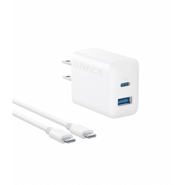 Anker Charger (20W, 2-port) with USB-C 5FT Cable