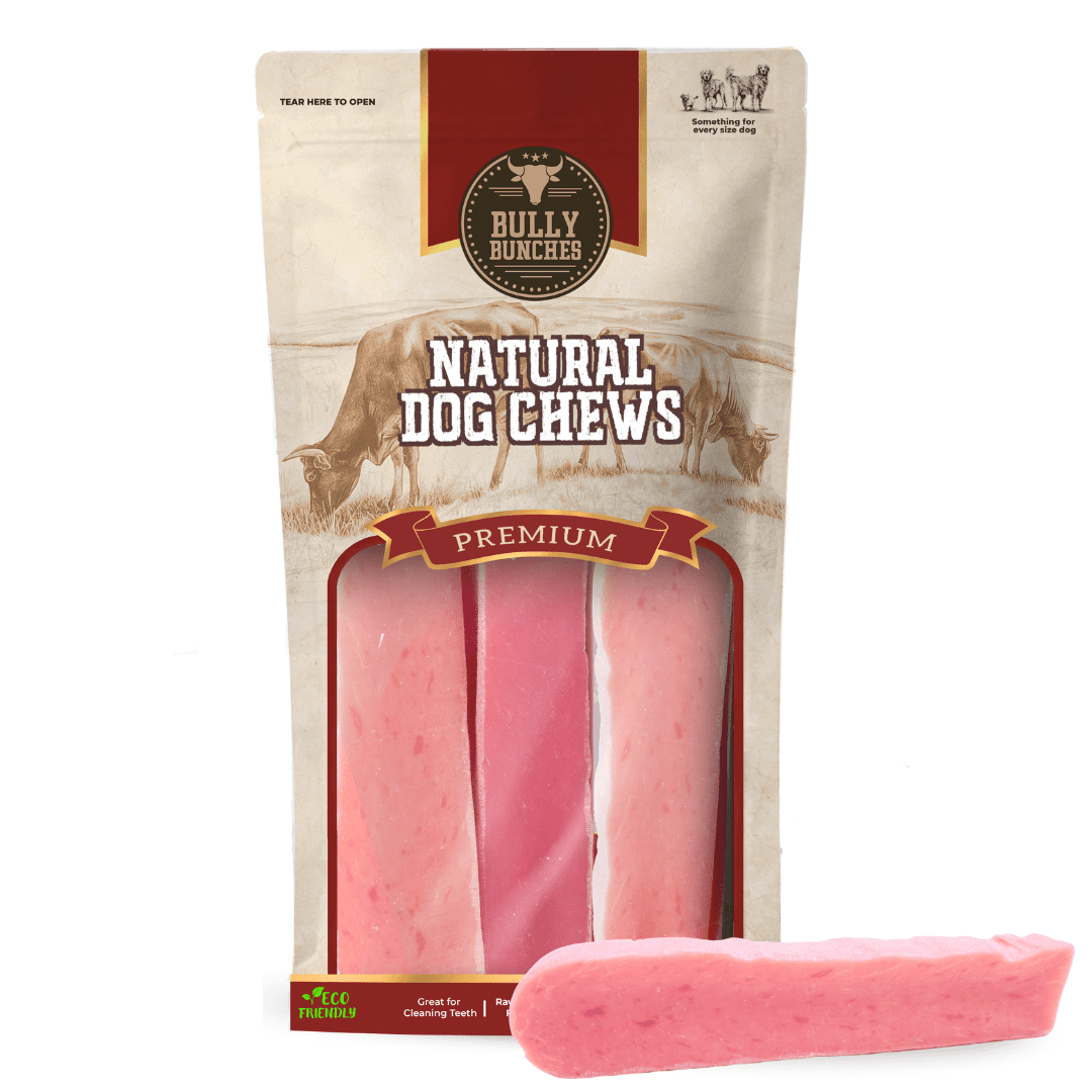 Bully Bunches Strawberry Yak Cheese Himalayan Chews All Natural Dog Treats Medium 3 Pack