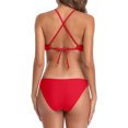 thumbnail image 3 of Charmo Ensemble de Maillot de Bain Bikini pour Femmes, Tour de Cou, Col Montant, Dos Croisé, 3 of 5