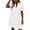 White, variant on IFNWSV Women's Casual Dresses,Lace Hollow Out V Neck Knee Length Short Sleeve Dress Slim Elegant Style for Party Banquet Daily Casual Wear,Summer Dresses for Women Hot Pink XL