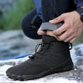 thumbnail image 4 of LSLJS Men Shoes Solid Color Winter Keep Warm Woolen Casual Bandage Short Boots, Men's Snow Boots, 4 of 8