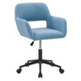 thumbnail image 4 of CorLiving Marlowe Upholstered and Padded Adult Adjustable Height Task Chair with Arms and Key Hole Back, 4 of 9
