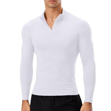 Chandail en Laine pour Homme, Chaud, Élastique, Coupe Ajustée, Col Montant, Manches Longues, Fermeture Éclair, Course, Mise en Forme, Vêtement de Sport
