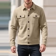 thumbnail image 4 of Yusimy Men's Trench Coat Double-Breasted Slim Fit Solid Mid-Length Casual Versatile Overcoat, 4 of 9