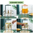 thumbnail image 4 of Glass Bottle With Faucet Ceramic Lid Wine Jar Cold Water Beverage Bucket Transparent Multi-Use Base Home Storage, 4 of 13